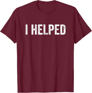 Growing A Tiny Human I Helped Funny Matching Pregnant Couple T-Shirt - T-Shirt | Maroon