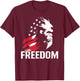 Vintage American Flag Bigfoot Freedom T-Shirt - T-Shirt | Maroon