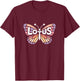 Lotus Butterfly - Personalized Cute Name Word Art T-Shirt - T-Shirt | Maroon