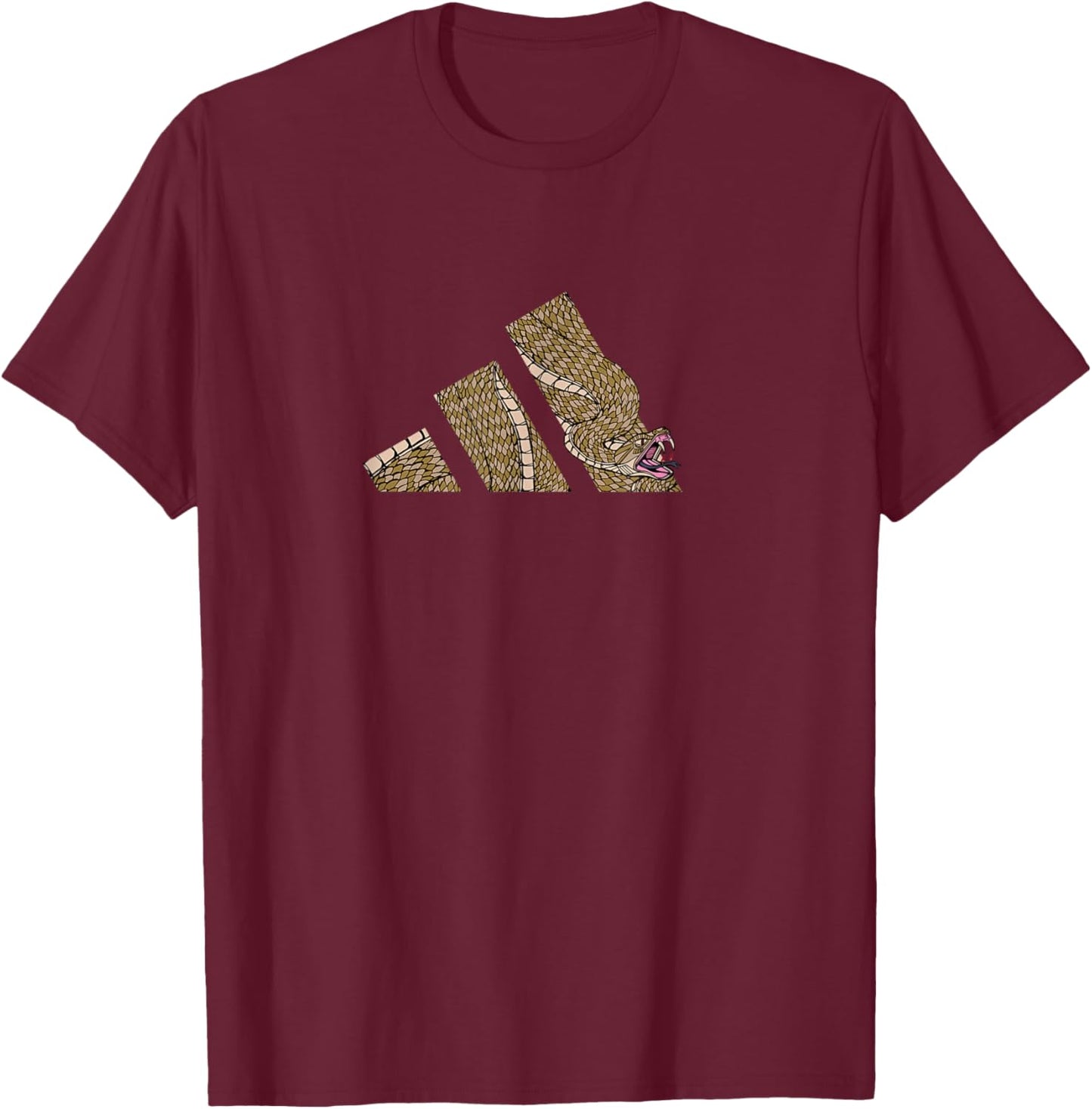 adidas Snake Three Stripes Graphic T-Shirt - T-Shirt | Maroon