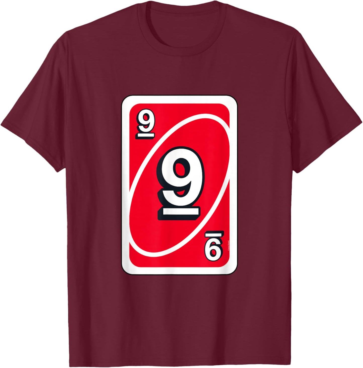 UNO Halloween Red 9" Card T-Shirt - T-Shirt | Maroon