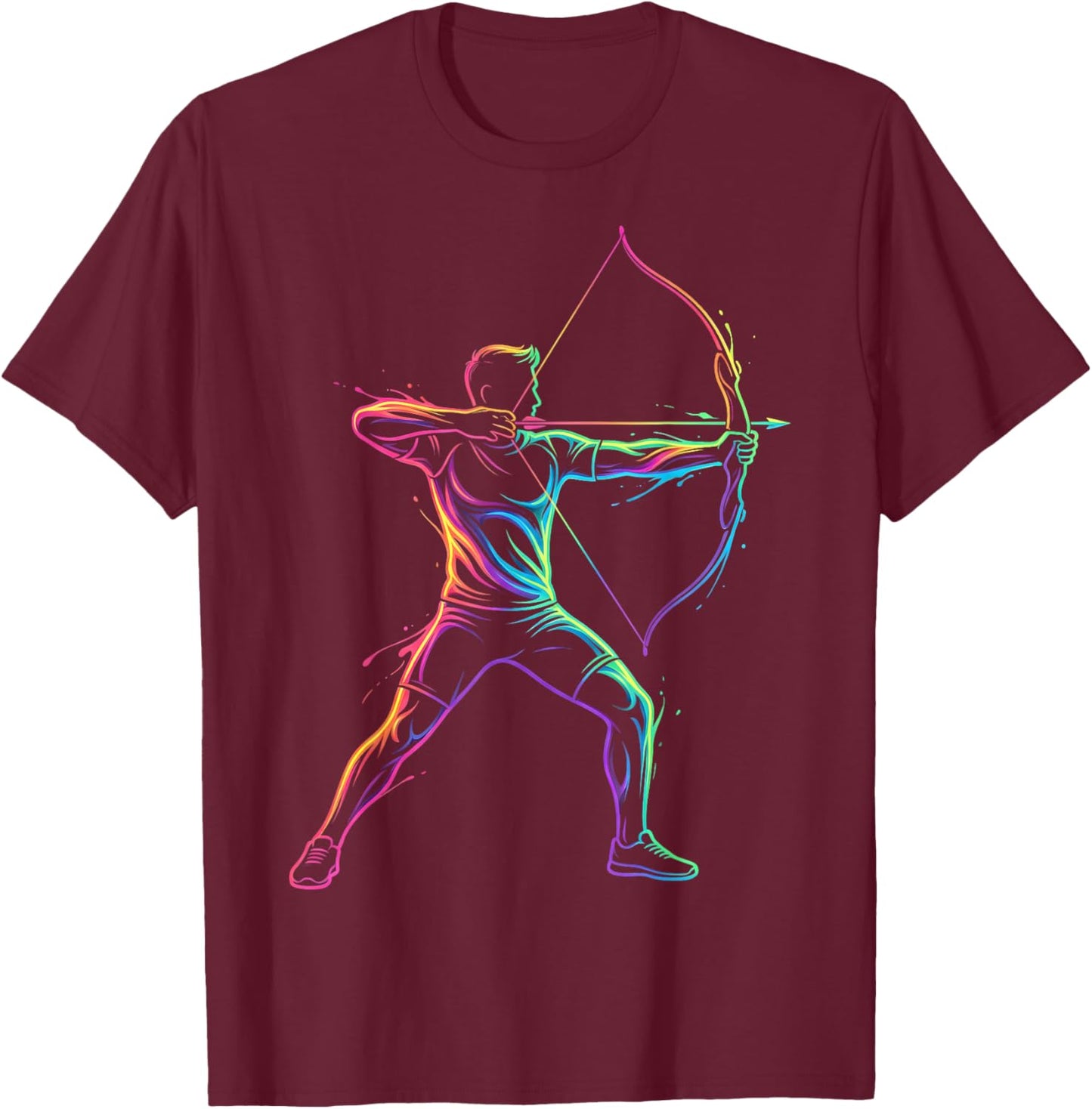 Archery Player Men Kids Boys T-Shirt - T-Shirt | Maroon