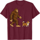 Bigfoot Shetland Sheepdog Retro Sheltie T-Shirt - T-Shirt | Maroon