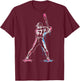 Baseball Ice Cream Drip 67 Boys and Girls Batter (On Back) T-Shirt - T-Shirt | Maroon