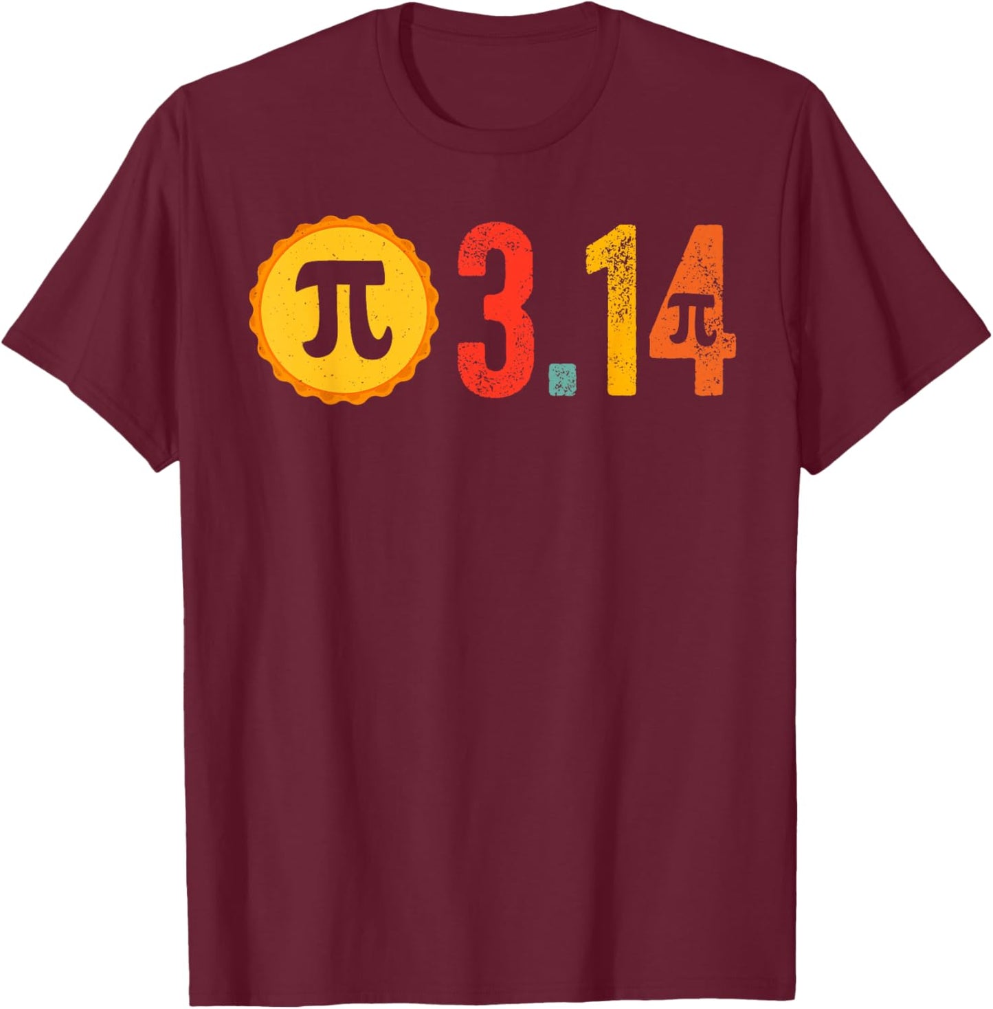 3.14 Funny PI Day Math Lover T-Shirt - T-Shirt | Maroon