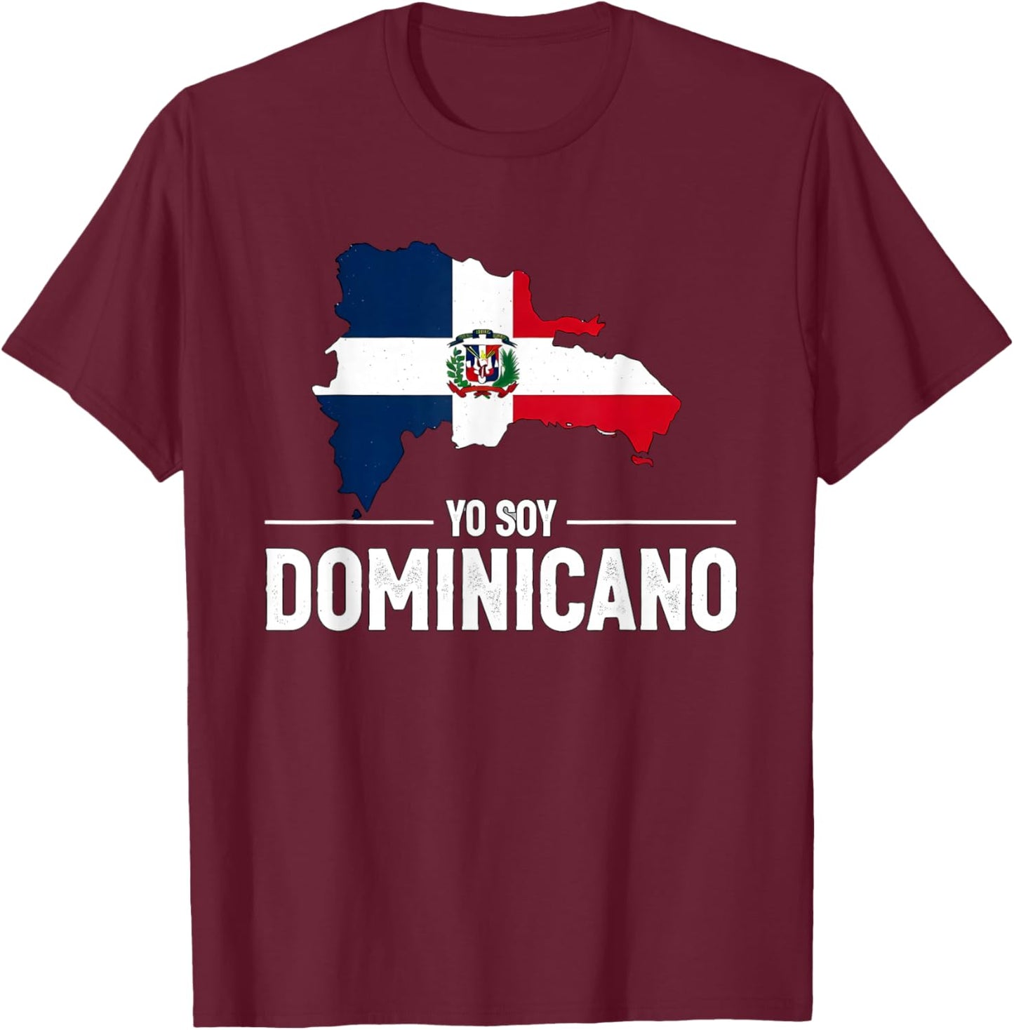 Yo Soy Dominicano Dominican Republic Flag T-Shirt - T-Shirt | Maroon
