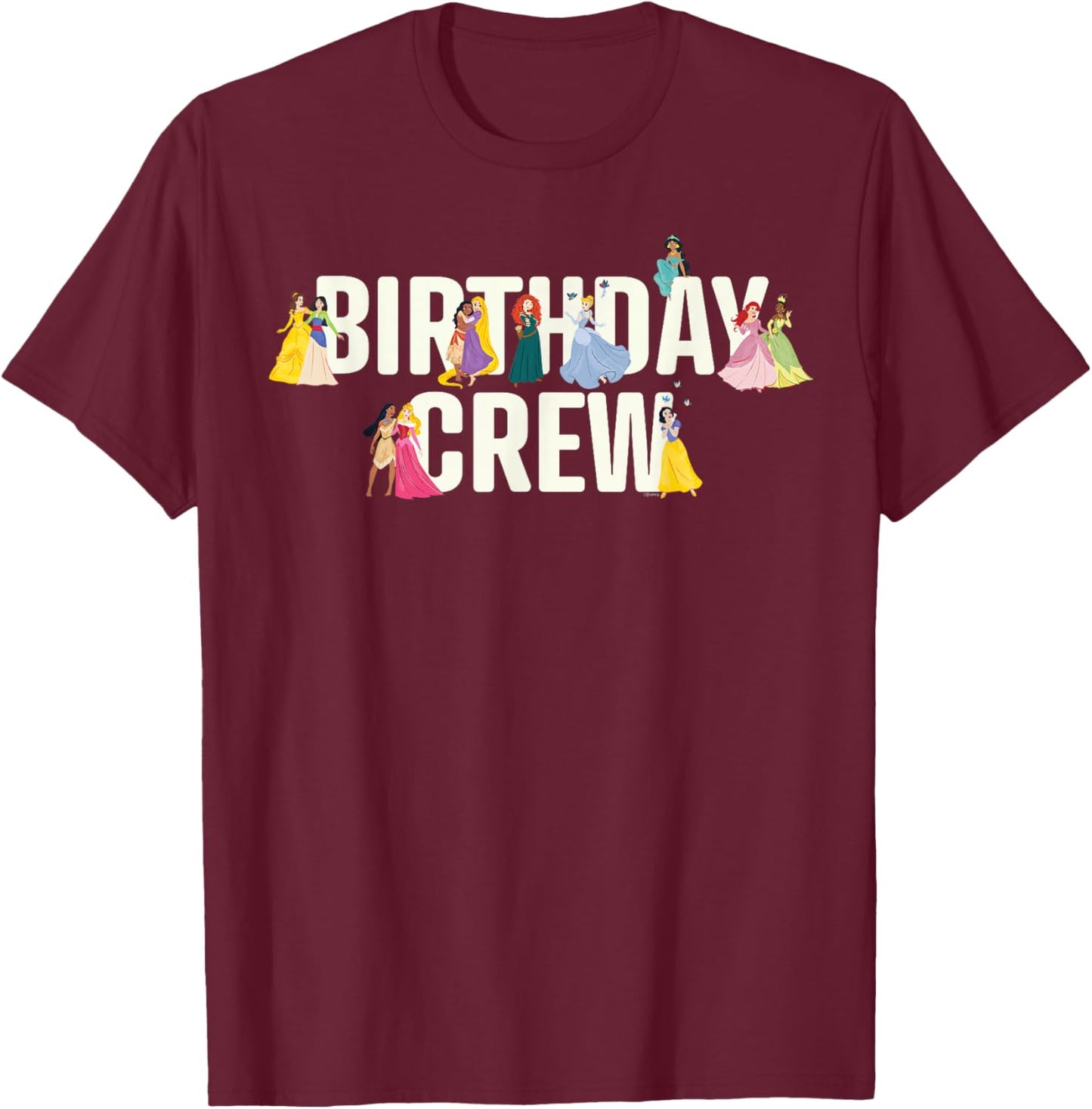 Disney Princess Squad Birthday Crew Matching Birthday Party T-Shirt - T-Shirt | Maroon