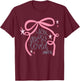 You are So Loved Coquette Bow John 3 16 Christian Valentines T-Shirt - T-Shirt | Maroon