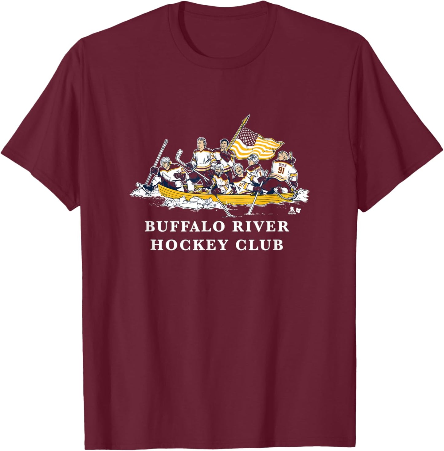Buffalo River Hockey Crossing - Buffalo Hockey T-Shirt - T-Shirt | Maroon