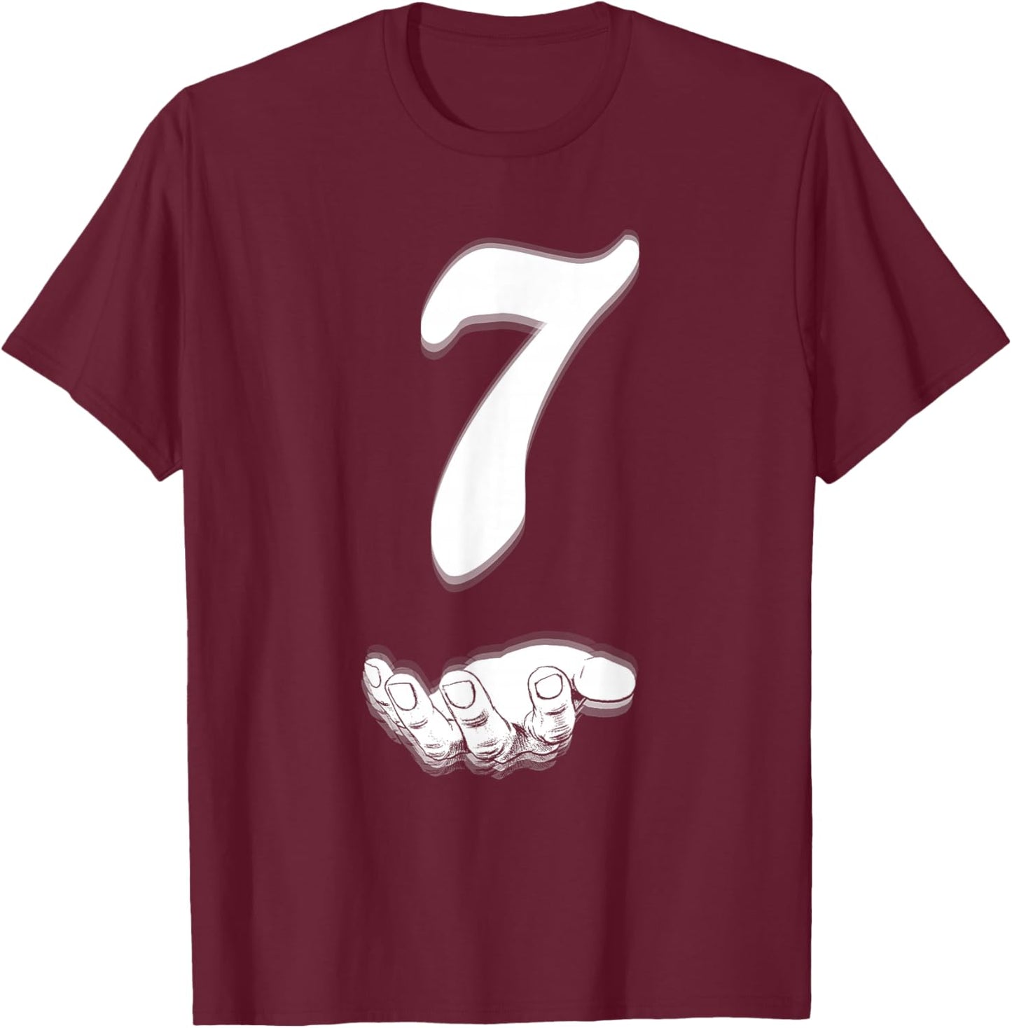 Funny Six Seven Meme 6 7 Halloween Costume Matching 7 T-Shirt - T-Shirt | Maroon