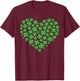 Shamrock Heart St Patricks Day for Saint Patricks Day T-Shirt - T-Shirt | Maroon