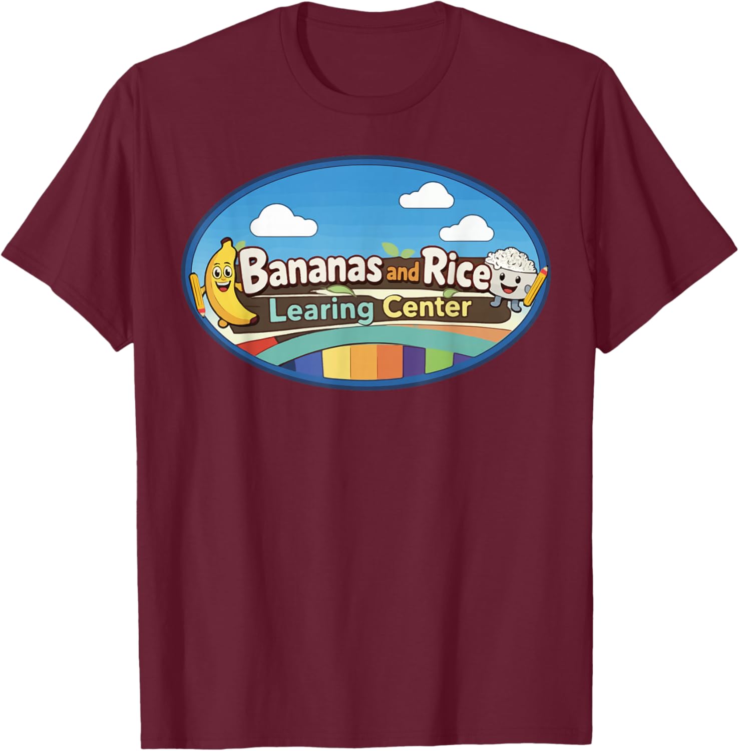 Bananas and Rice Learing Center T-Shirt - T-Shirt | Maroon