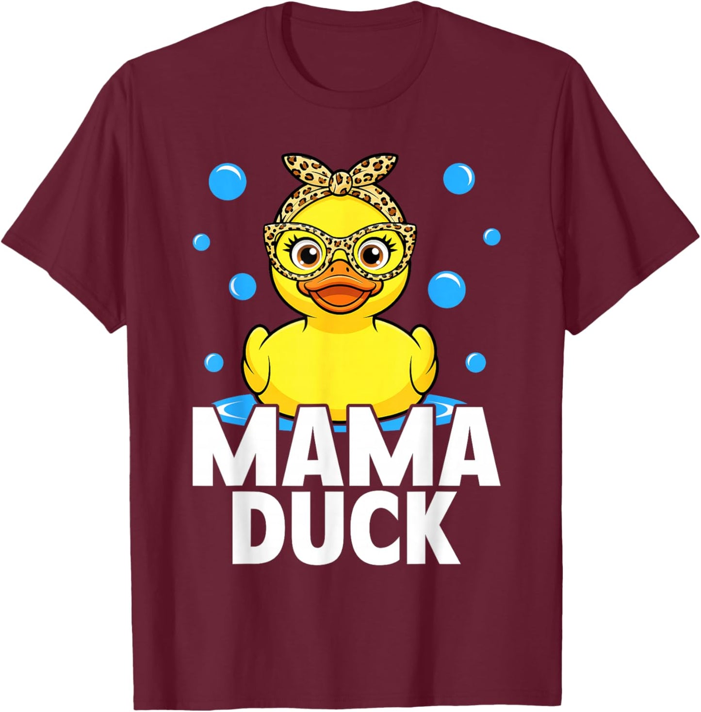Rubber Duckies Mama Duck Mom T-Shirt - T-Shirt | Maroon