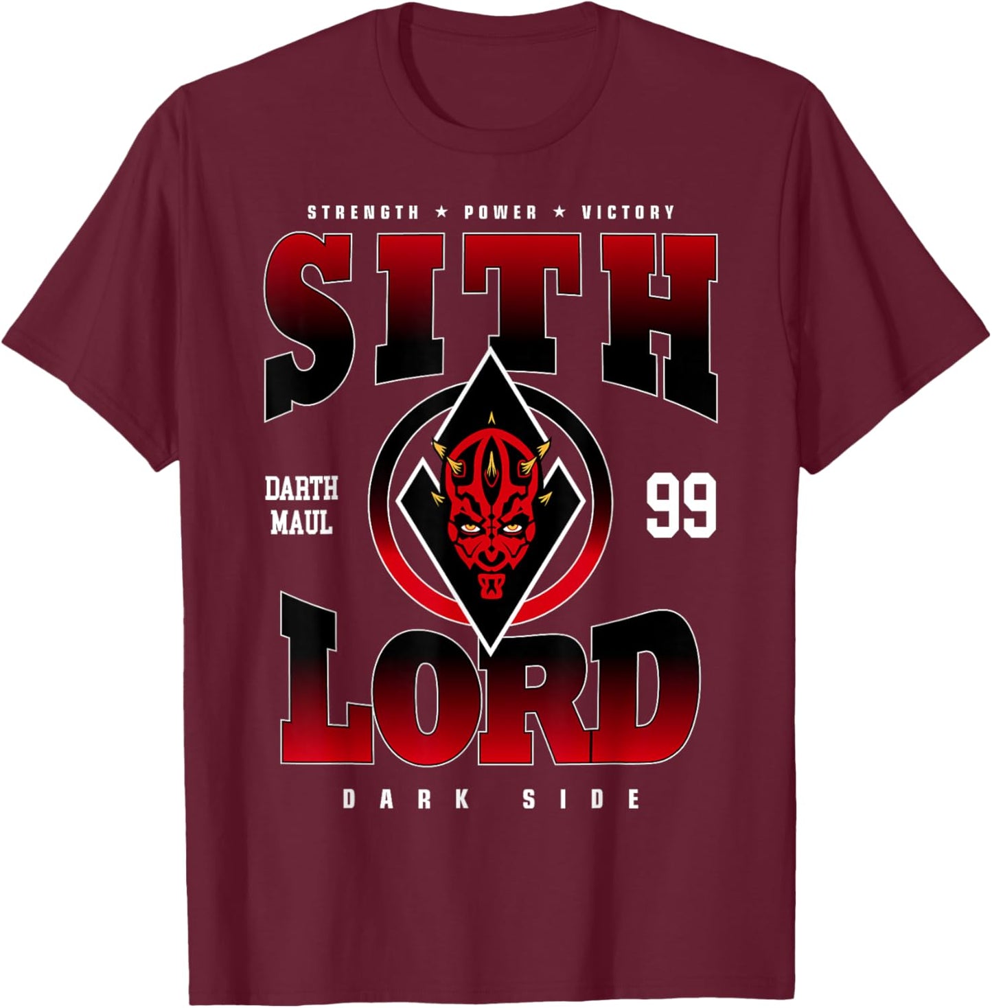 Star Wars Darth Maul: Shadow Lord Sith Lord Dark Side 99 T-Shirt - T-Shirt | Maroon