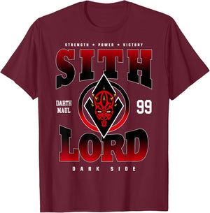 Star Wars Darth Maul: Shadow Lord Sith Lord Dark Side 99 T-Shirt - T-Shirt | Maroon