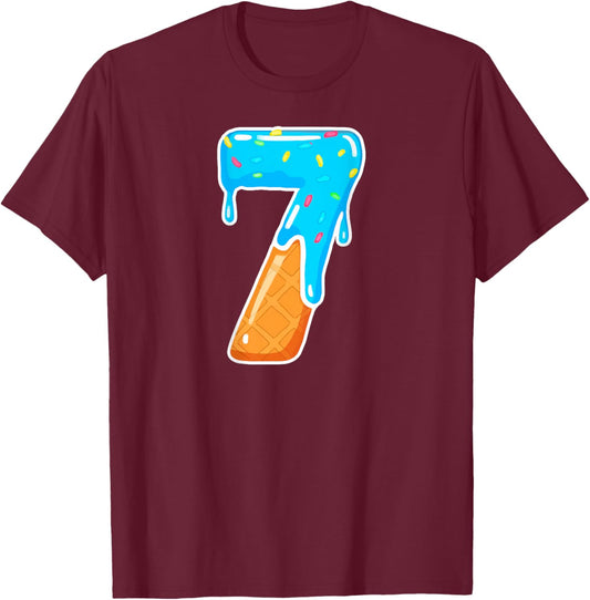 67 Ice Cream Drip Meme 6 7 Hallowee Costume Couple (On Back) T-Shirt - T-Shirt | Maroon