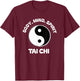 Tai Chi Body Mind Wellness Meditation Ying Yang Spiritual T-Shirt - T-Shirt | Maroon