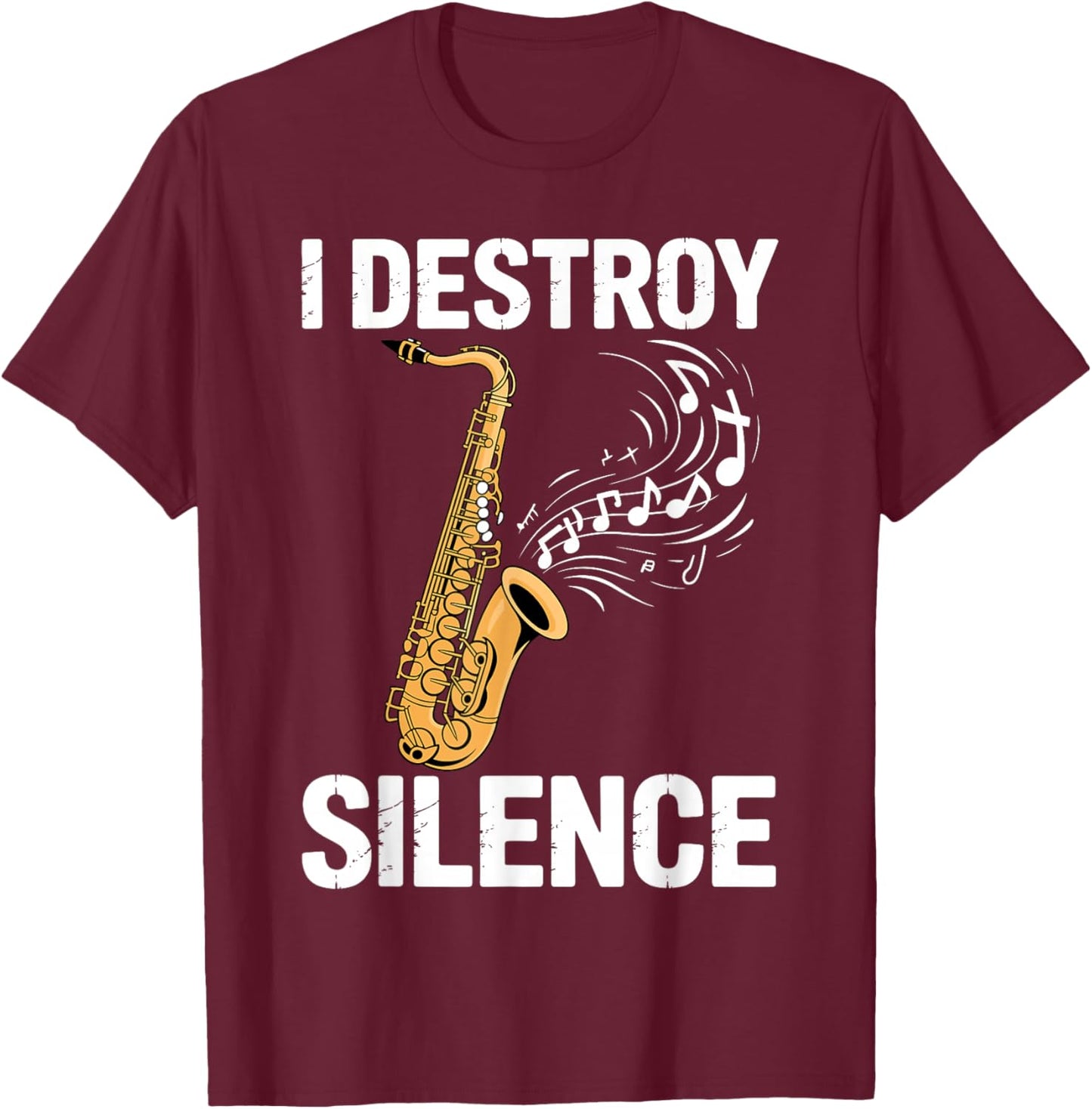 Funny Saxophone Design Women Sax Saxophone Player T-Shirt - T-Shirt | Maroon