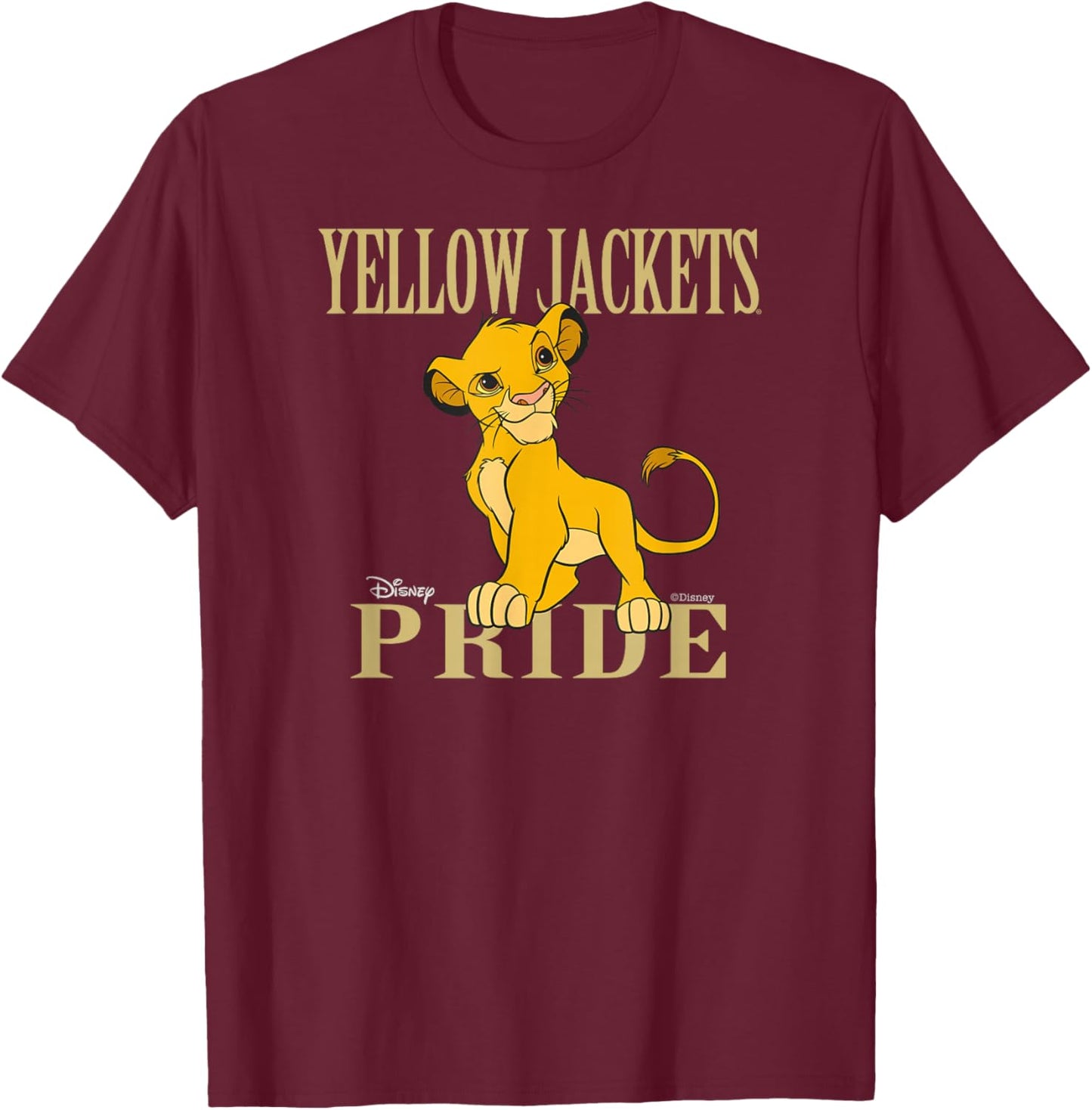Georgia Tech Yellow Jackets Lion King Simba Navy T-Shirt - T-Shirt | Maroon