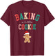 Baking A Little Cookie Cute Christmas Pregnancy Announcement T-Shirt - T-Shirt | Maroon