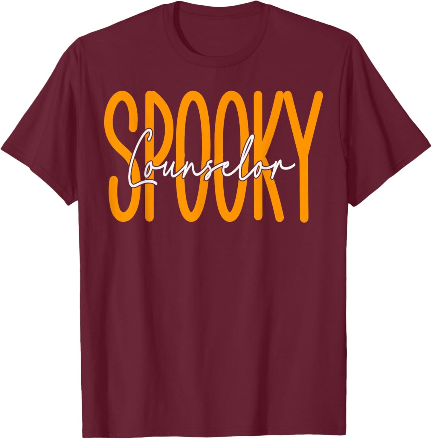 Counselor Spooky Halloween Funny School Costume T-Shirt - T-Shirt | Maroon