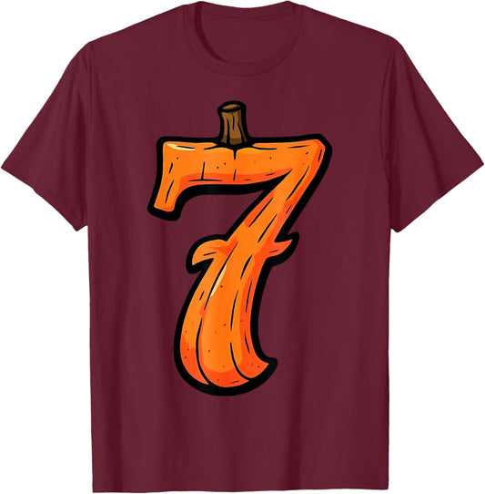 6 7 Pumpkin Funny Six Seven Meme Halloween Costume T-Shirt - T-Shirt | Maroon