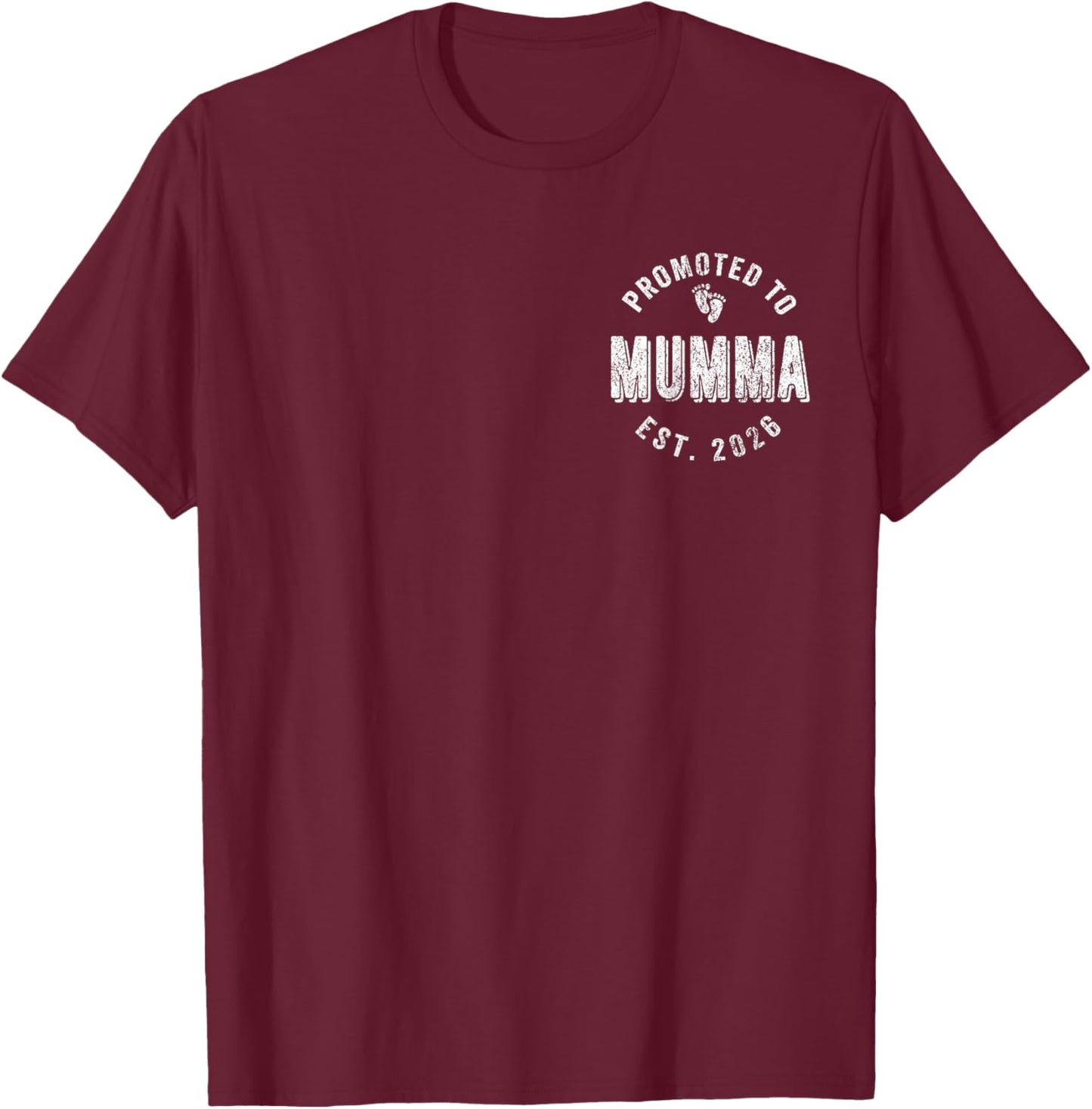 Promoted to Mumma Est. 2026 Finnish Grandma T-Shirt - T-Shirt | Maroon