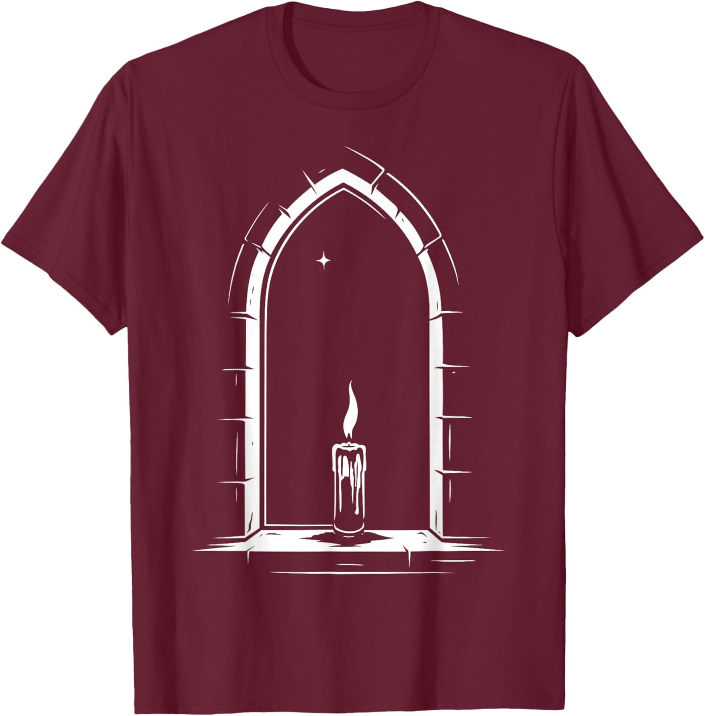 Imbolc Candle Symbol Seasonal Light Motif Pagan Festival T-Shirt - T-Shirt | Maroon