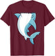 Shark Shirt Adult Kids Men Women Shark Costume T-Shirt - T-Shirt | Maroon
