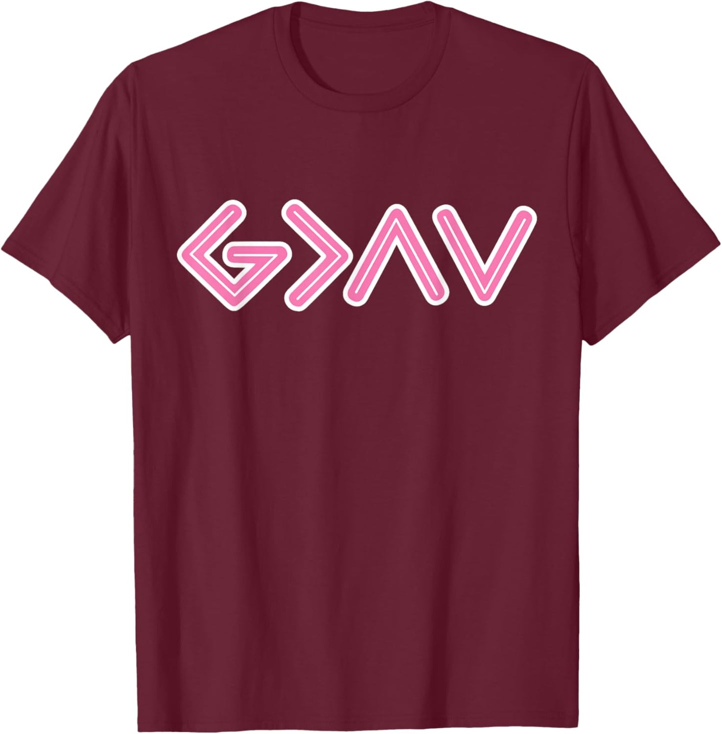 God is Faithful More Than Highs and Lows for Christian Women T-Shirt - T-Shirt | Maroon