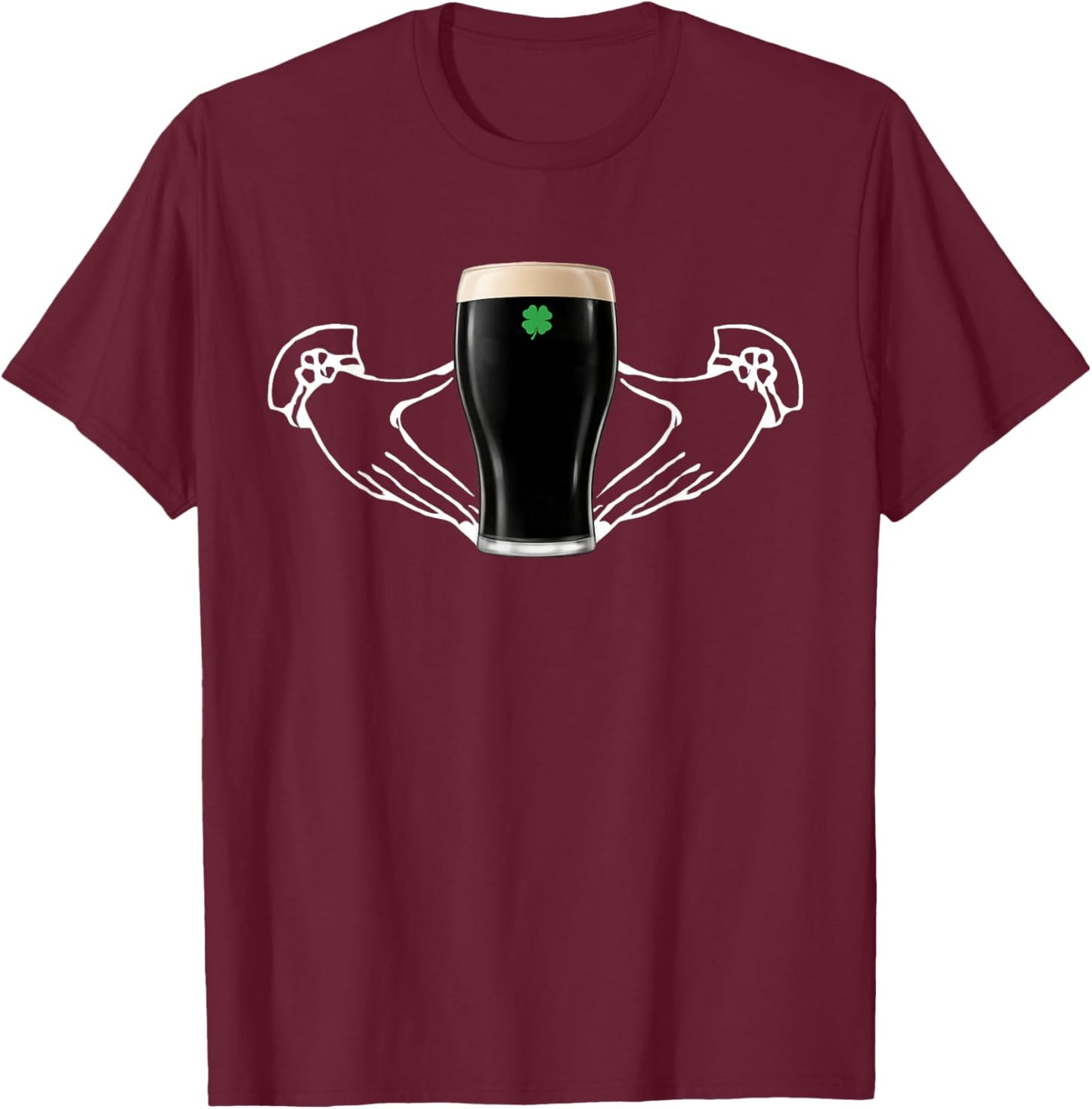 St Patrick's Day Claddagh Shamrock Beer Women T-Shirt - T-Shirt | Maroon