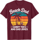 Summer Vacation Father's Day - Beach Dad Sandy Toes T-Shirt - T-Shirt | Maroon
