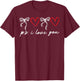 PS I Love You Day Valentine's Day Purple Heart Women Men Kid T-Shirt - T-Shirt | Maroon