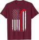 Ice Hockey US Flag Player & Fan Lovers American Ice Hockey T-Shirt - T-Shirt | Maroon