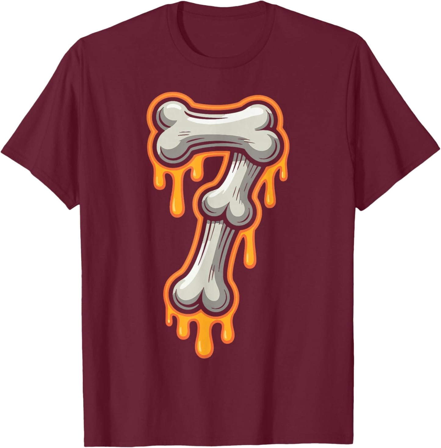 Six Seven Meme Skeleton 6 7 Halloween Costume for Couples T-Shirt - T-Shirt | Maroon