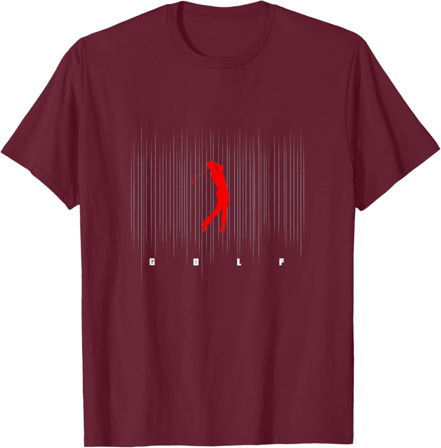 Golf Logo Motif Golfing T-Shirt - T-Shirt | Maroon