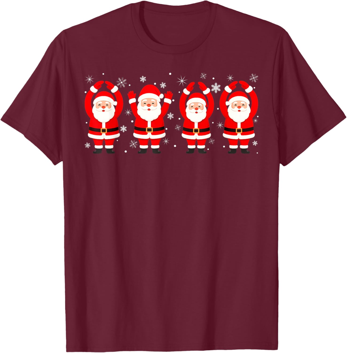 O-H-I-O State Funny Santa Ohio Vintage Christmas Team T-Shirt - T-Shirt | Maroon