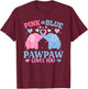 Pink or Blue Pawpaw Loves You Gender Reveal Elephant T-Shirt - T-Shirt | Maroon