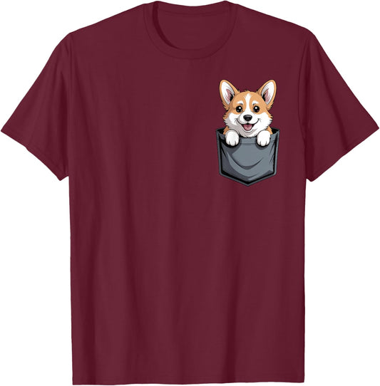 Funny Corgi Design Women Welsh Corgi Dog Lover T-Shirt - T-Shirt | Maroon