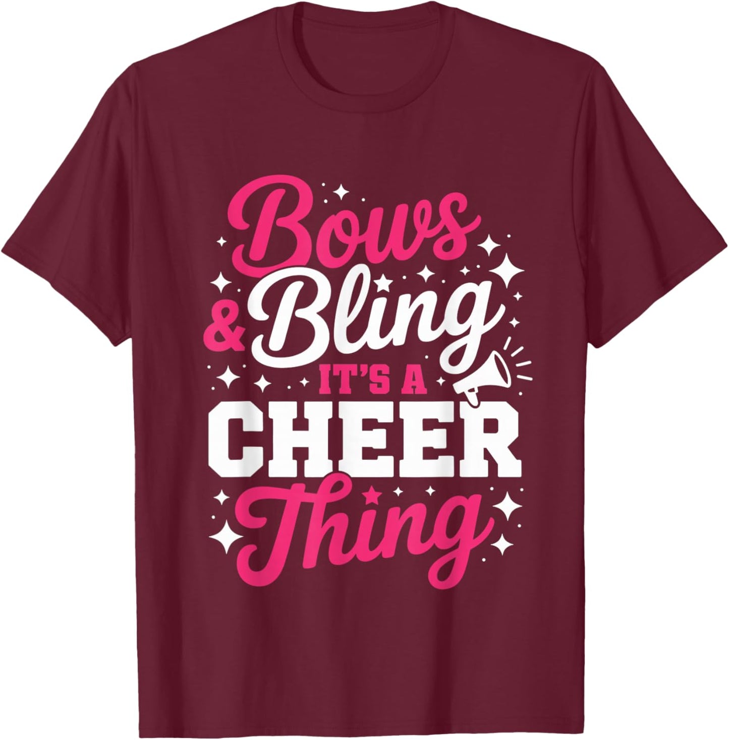 Bows & Bling It's A Cheer Thing Funny Cheerleading T-Shirt - T-Shirt | Maroon