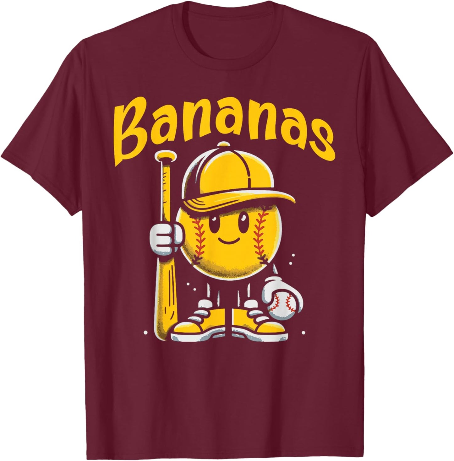 Banana Cute Men Women Kids Youth Boys Women T-Shirt - T-Shirt | Maroon