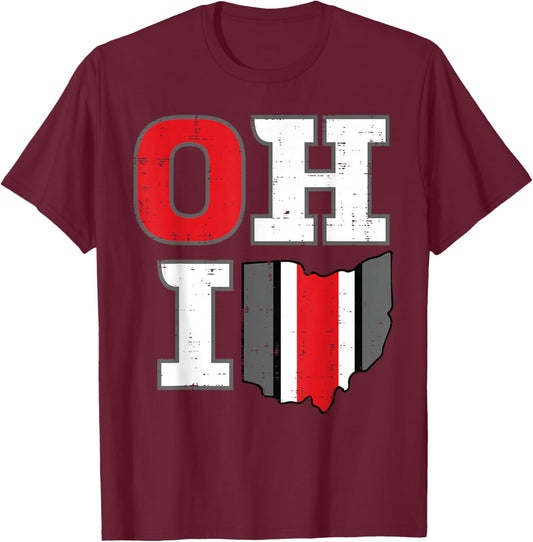 Ohio Boys Youth Teen Girls Kids Men Women T-Shirt - T-Shirt | Maroon