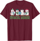Social Worker Snowman Christmas Social Work School Xmas T-Shirt - T-Shirt | Maroon