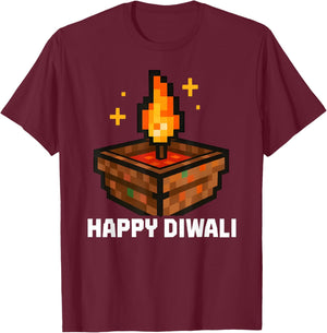 Happy Diwali Festival of Lights Celebration Kids Toddlers T-Shirt - T-Shirt | Maroon