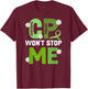 CP Won't Stop Me Cerebral Palsy Warrior CP Awareness Month T-Shirt - T-Shirt | Maroon