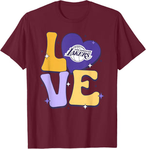 NBA Los Angeles Lakers Valentine's Day Love T-Shirt - T-Shirt | Maroon