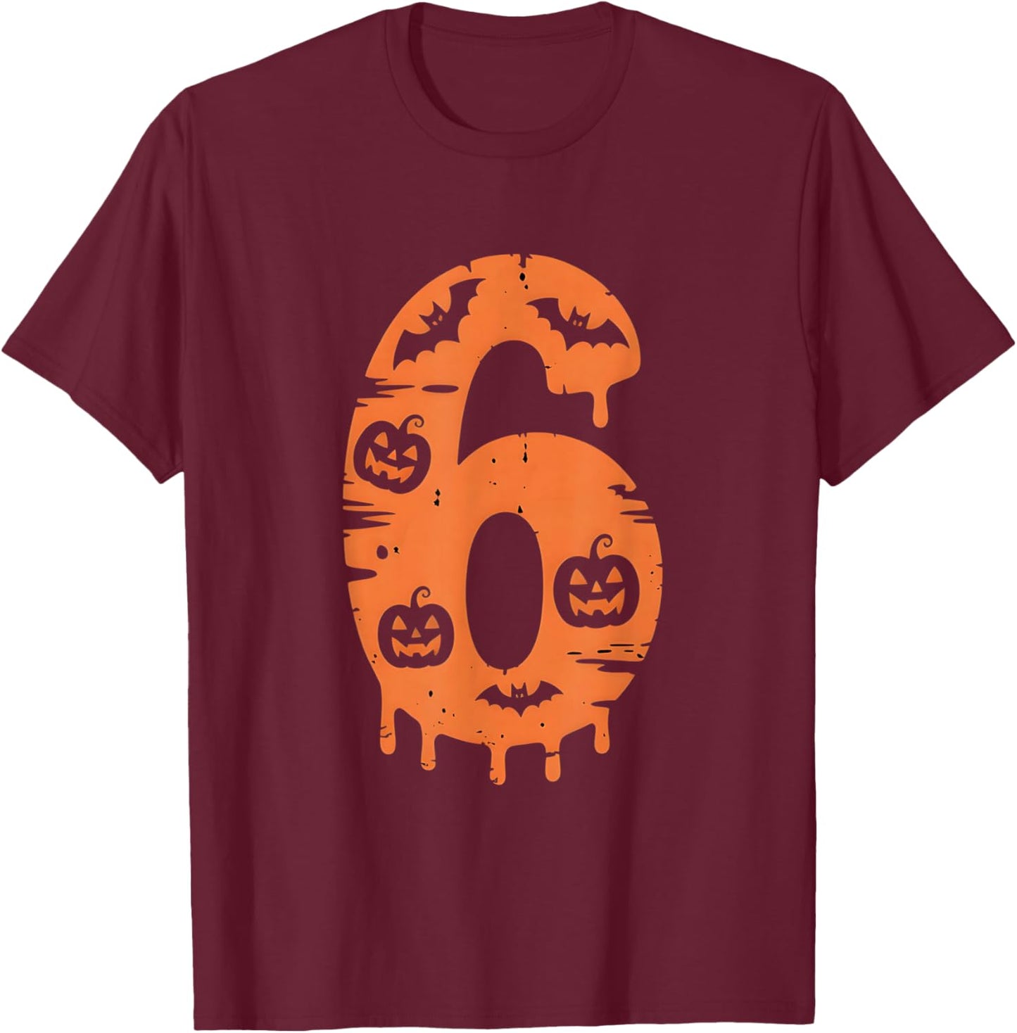 6 Number Meme 67 Six Seven Halloween T-Shirt - T-Shirt | Maroon