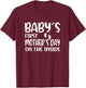 Baby's First Mother's Day on the Inside T-Shirt - T-Shirt | Maroon