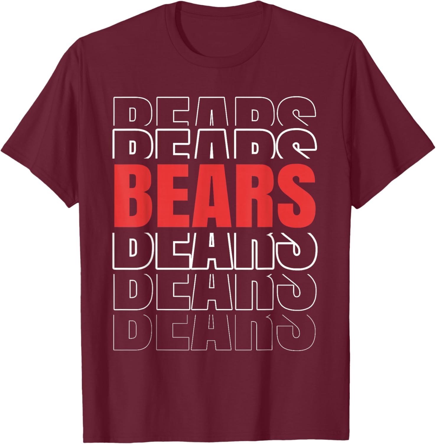 Retro Bear's Shirt Women Boys Girls Kids T-Shirt - T-Shirt | Maroon