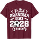 Proud Grandma of A 2026 Senior Soccer Ball Graduation T-Shirt - T-Shirt | Maroon